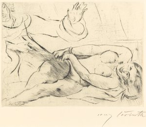 Jozef en de vrouw van Potifar II door Lovis Corinth