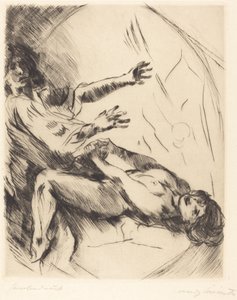 Jozef en de vrouw van Potifar I door Lovis Corinth
