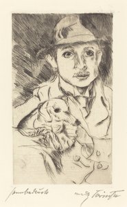 Jongen met hond door Lovis Corinth