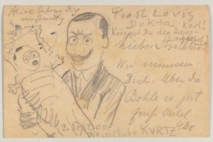 Lovis Corinth aan Carl Strathmann: Ansichtkaart door Lovis Corinth
