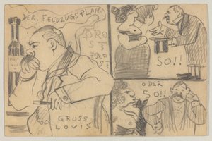 Lovis Corinth aan Carl Strathmann: Postkaart, poststempel 12 december 1898 door Lovis Corinth