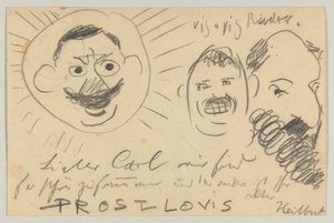 Lovis Corinth aan Carl Strathmann: Ansichtkaart, poststempel 12 december 1902 door Lovis Corinth