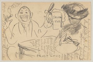 Lovis Corinth aan Carl Strathmann: Postkaart, Poststempel 13 maart 1903 door Lovis Corinth