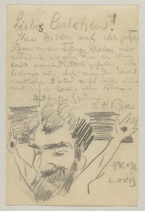 Lovis Corinth aan Carl Strathmann: Ansichtkaart, Poststempel 16 januari 1903 door Lovis Corinth
