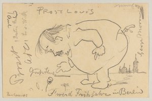 Lovis Corinth aan Carl Strathmann: Ansichtkaart, poststempel 1 april 1908 door Lovis Corinth