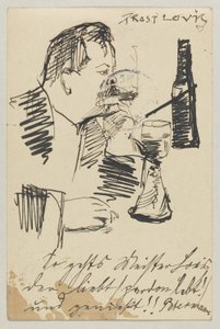 Lovis Corinth aan Carl Strathmann: Ansichtkaart, poststempel 20 april 1903 door Lovis Corinth