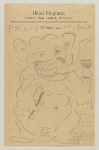 Lovis Corinth aan Carl Strathmann: Ansichtkaart, poststempel 20 april 1905 door Lovis Corinth
