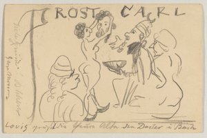 Lovis Corinth aan Carl Strathmann: Ansichtkaart, poststempel 22 mei 1905 door Lovis Corinth