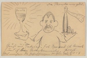 Lovis Corinth aan Carl Strathmann: Ansichtkaart, poststempel 22 september 1902 door Lovis Corinth