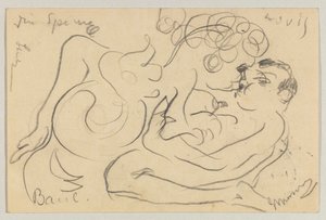 Lovis Corinth aan Carl Strathmann: Postkaart, poststempel 25 maart 1908 door Lovis Corinth