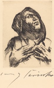 Monnik met Opwaartse Blik, 1916