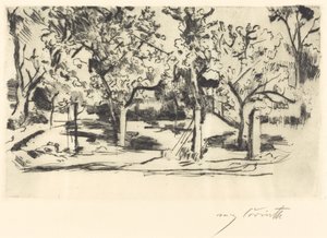 Boomgaard, 1918 door Lovis Corinth