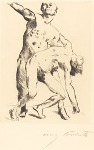 Odysseus und die Freier door Lovis Corinth