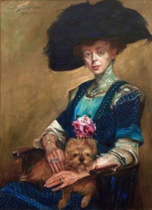 Portret van mevrouw Luther door Lovis Corinth