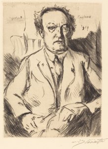 Portret van de dramaturg en romanschrijver Gerhart Hauptmann, 1917