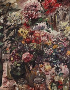 Stilleven met Chrysanten en Amaryllis door Lovis Corinth