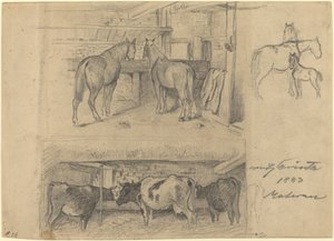 De Schuur, 1883 door Lovis Corinth