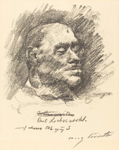 Doodsmasker van Liebknecht, 1920 door Lovis Corinth