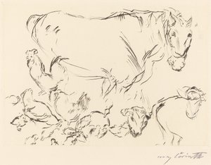 Verschiedene Tierstudien, 1917 door Lovis Corinth