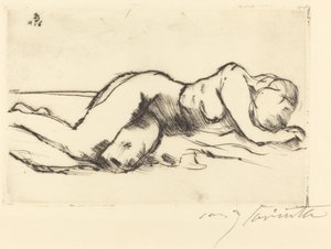 Vrouwelijk naakt door Lovis Corinth