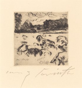 Grazende schapen door Lovis Corinth