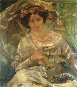 Vrouw in de zonneschijn door Lovis Corinth