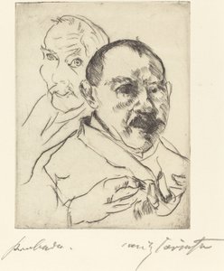 Zwei Männliche Studienköpfe, 1915 door Lovis Corinth