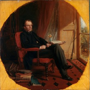 Portret van de Engelse Schrijver Charles Kingsley door Lowes Cato Dickinson