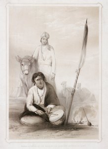 Fakeer toegevoegd aan de suite van de gouverneur-generaal in het kamp, 1844