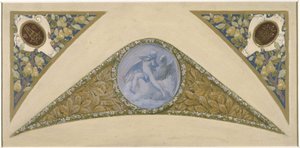 Schets voor de Festivaltrap in het Stadhuis van Parijs: Waterman, tussen 1888 en 1898 door Luc Oliver Merson