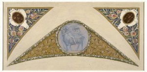 Schets voor de feestelijke trap van het Hôtel de Ville de Paris: Stier, ca. 1888-1898