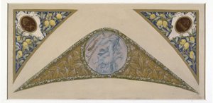 Schets voor de Fêtes-trap in het Stadhuis van Parijs: Capricorne, tussen 1888 en 1898 door Luc Oliver Merson