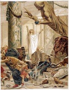 Sint-Maarten vernietigt de afgoden van het heidendom, naar schilderij door Merson door Luc Oliver Merson