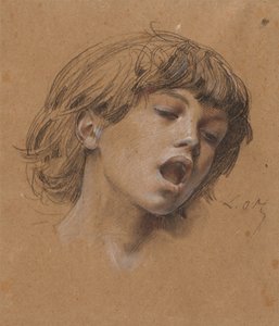 Hoofd van een zingende jongen (studie voor Muziek)