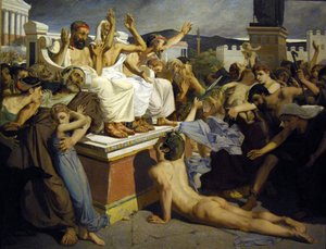 Pheidippides brengt bericht van overwinning na de Slag bij Marathon