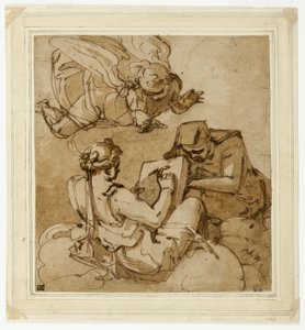 Allegorisch onderwerp (Engel boven twee sibillen)