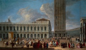 De Piazzetta en het Piazza San Marco, Venetië door Luca Carlevaris