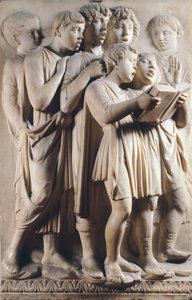 Kinderen en cherubijnen zingen (detail)