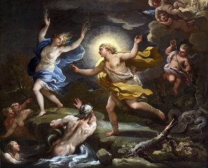 Barok: Apollo en Daphne door Luca Giordano