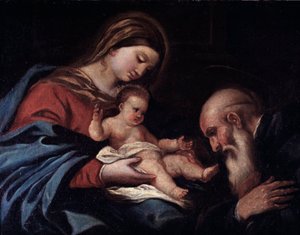 Madonna met kind en Sint Benedictus