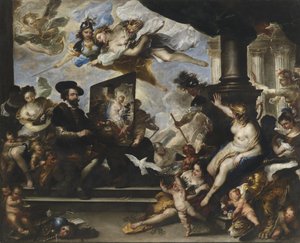 Rubens schildert de Allegorie van de Vrede door Luca Giordano