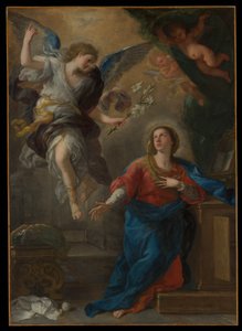 De annunciatie door Luca Giordano