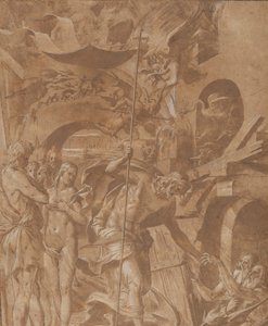 Christus in het Voorgeborchte door Luca Penni