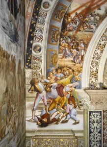 Apocalyps, uit Laatste Oordeel fresco cyclus door Luca Signorelli