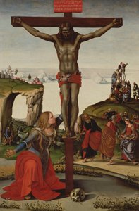 Christus aan het kruis met Maria Magdalena
