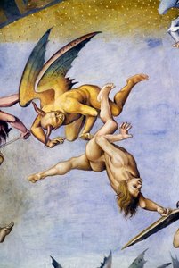 Verdoemden in de hel, uit Laatste Oordeel fresco cyclus