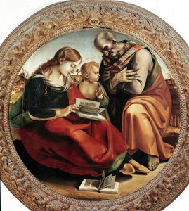 De Heilige Familie door Luca Signorelli