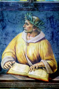 Virgil, portret uit cyclus Illustere personen door Luca Signorelli