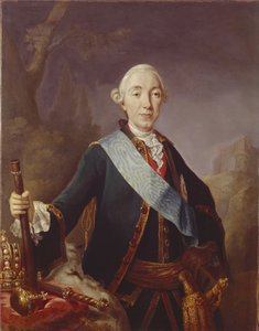 Portret van tsaar Peter III van Rusland 1728-1762, 1761 door Lucas Conrad Pfandzelt