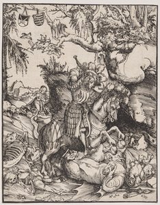 Sint Joris die de Draak Doodt door Lucas Cranach